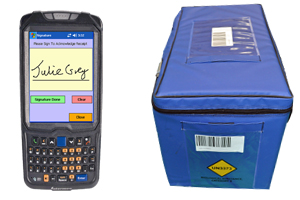 Transport-Bag-Tacking Transport Bag Tracking with Mobile Computers and Barcodes